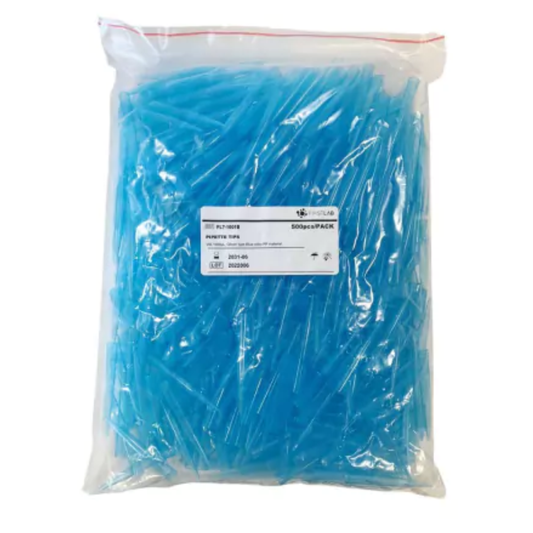 Ponteira Sem Filtro 100–1000 µL Tipo Gilson Azul Firstlab – 500 Unidades