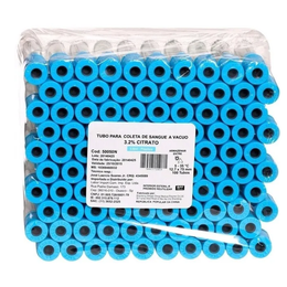 Tubo a Vácuo Citrato 3,2% – 3,6 mL (Vidro) GT Group | Caixa com 100 Unidades