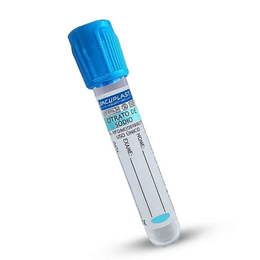 Tubo de Coleta de Sangue a Vácuo – Citrato 3,6 mL (Tampa Azul) | Pacote com 100 Unidades