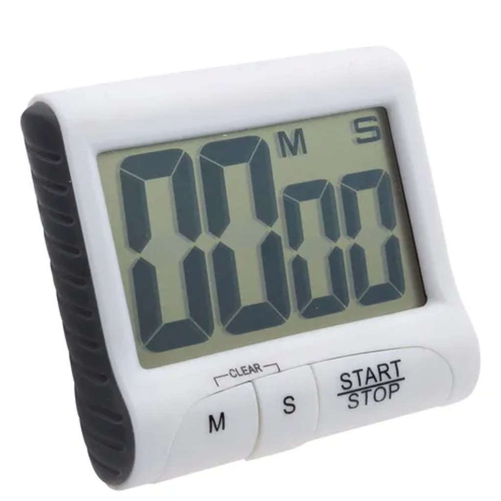 Cronômetro / Timer Despertador 0–60 Min – com Ímã e Suporte | Alarme Sonoro