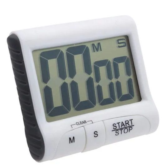 Cronômetro / Timer Despertador 0–60 Min – com Ímã e Suporte | Alarme Sonoro