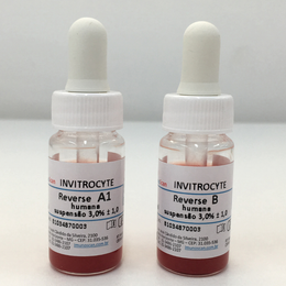 INVITROCYTE Reverse A1-B (3,0%) – Hemácias-teste para prova reversa ABO – 2 x 10 mL