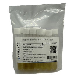Meio SIM – 10 Tubos (13 × 100 mm)