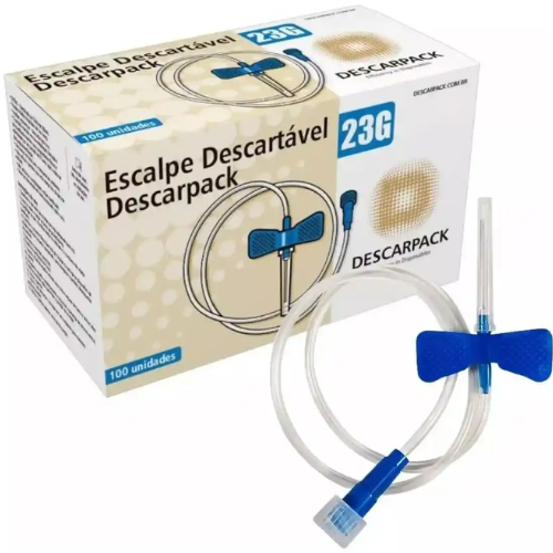 SCALP CONVENCIONAL P/ INFUSÃO 23G C/ TUBO – PCT C/100