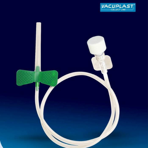 ESCALPE P/ COLETA DE SANGUE C/ SERINGA 21G TUBO 7" – C/100