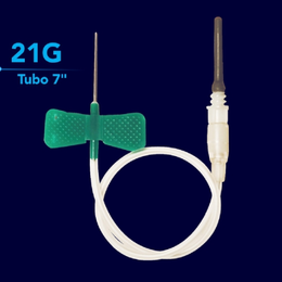 ESCALPE P/ COLETA DE SANGUE A VÁCUO 21G