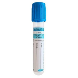Tubo Vidro Coleta Sangue 1,8 mL 12x75 mm c/ Citrato de Sódio 3,2% – 100 Unidades