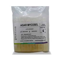 Ágar Mycosel – 10 Tubos (16 × 150 mm)